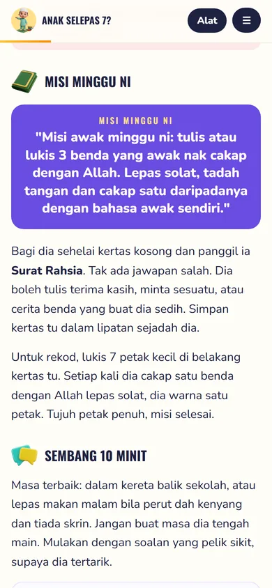 Misi Minggu Ni dalam web app Modul 2